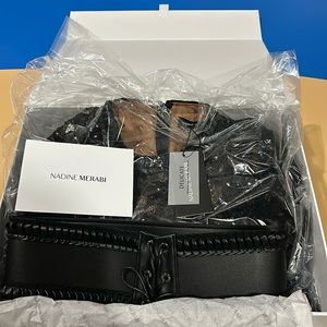 Nadine Merabi BELLA BLACK JUMPSUIT. Size Medium. NWT